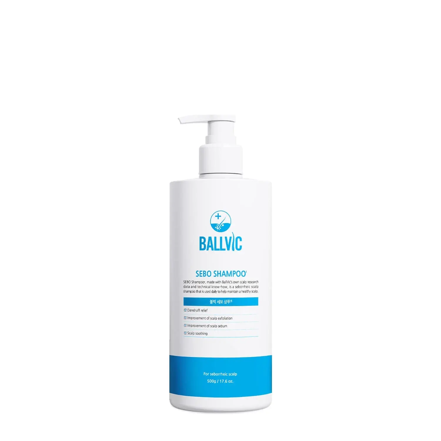 BallVic Sebo Shampoo – 17.6 oz | Korean Balancing Shampoo with Zinc & Herbal Complex