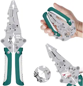 Multi Functional Cable Stripping Pliers and Crimping Pliers 18 in 1 Foldable Multifunctional Electrical Tool for Easy Handling Versatile Application Premium Stainless Steel Multitool Pocket Stripper Tool Multi-Function Wire