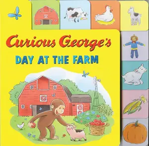 Curious George's Day at the Farm Tabbed Lift-the-Flaps (Curious George) by H. A. Rey [Board book]
