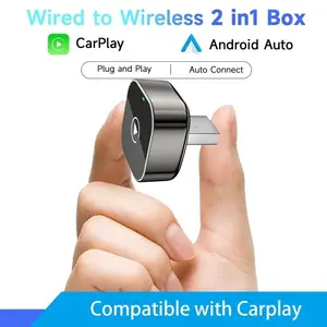 2026 Wireless CarPlay Adapter for iPhone/Android - Fast Connection, No Delay, Hands-Free Calling. Mini USB Car Design. Apple CarPlay Plug & Play, Easy to Use.