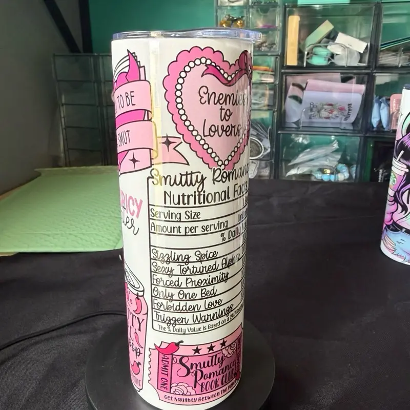 Pink Bookish Smut Tumbler