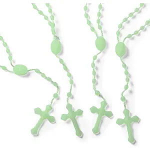 17'' luminous in the dark rosary, imported from Italy - 12 rosary set (Luminous)