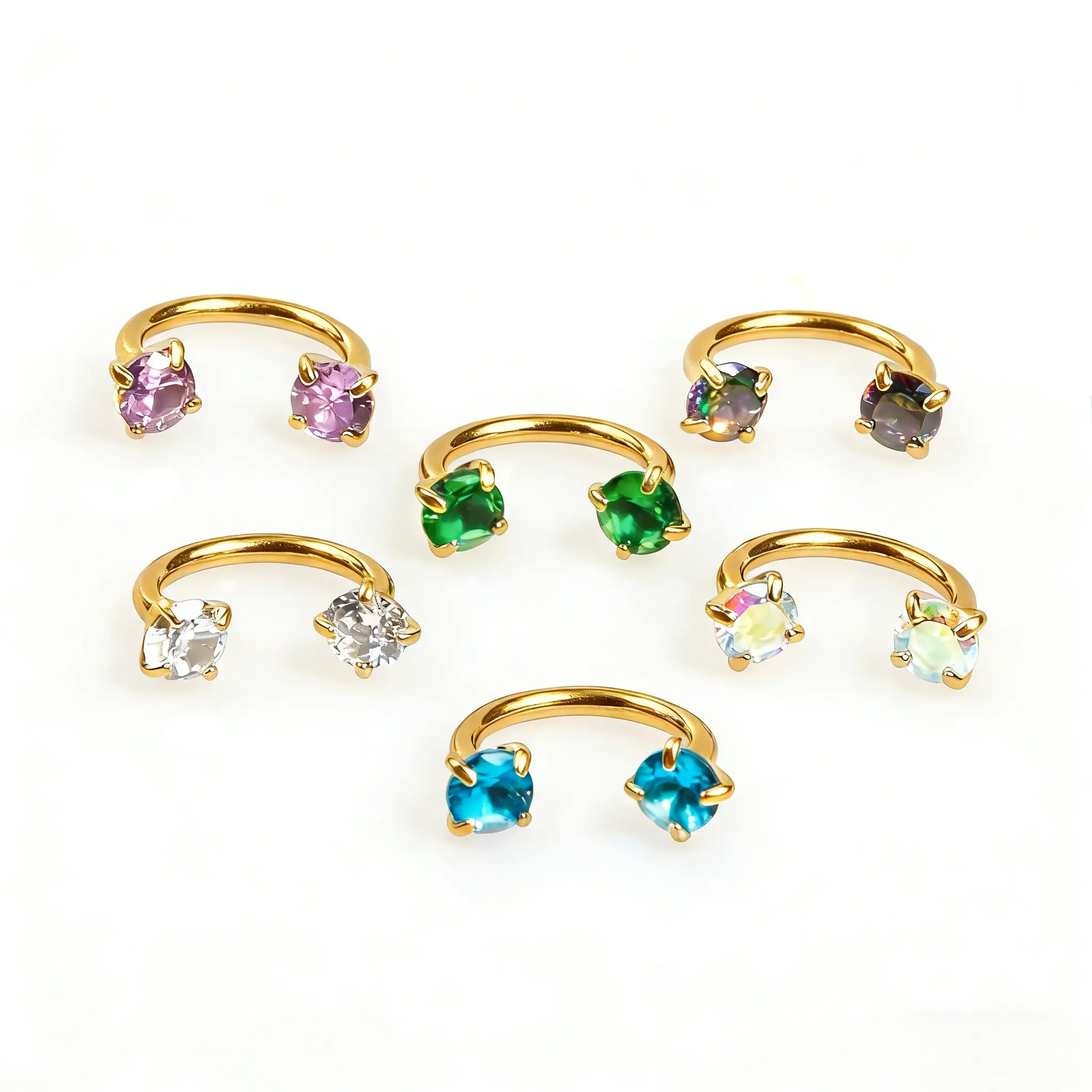 Gold-6PCS(CLEAR+AURORA+BLUE+MIDNIGHT+GREEN+PURPLE)