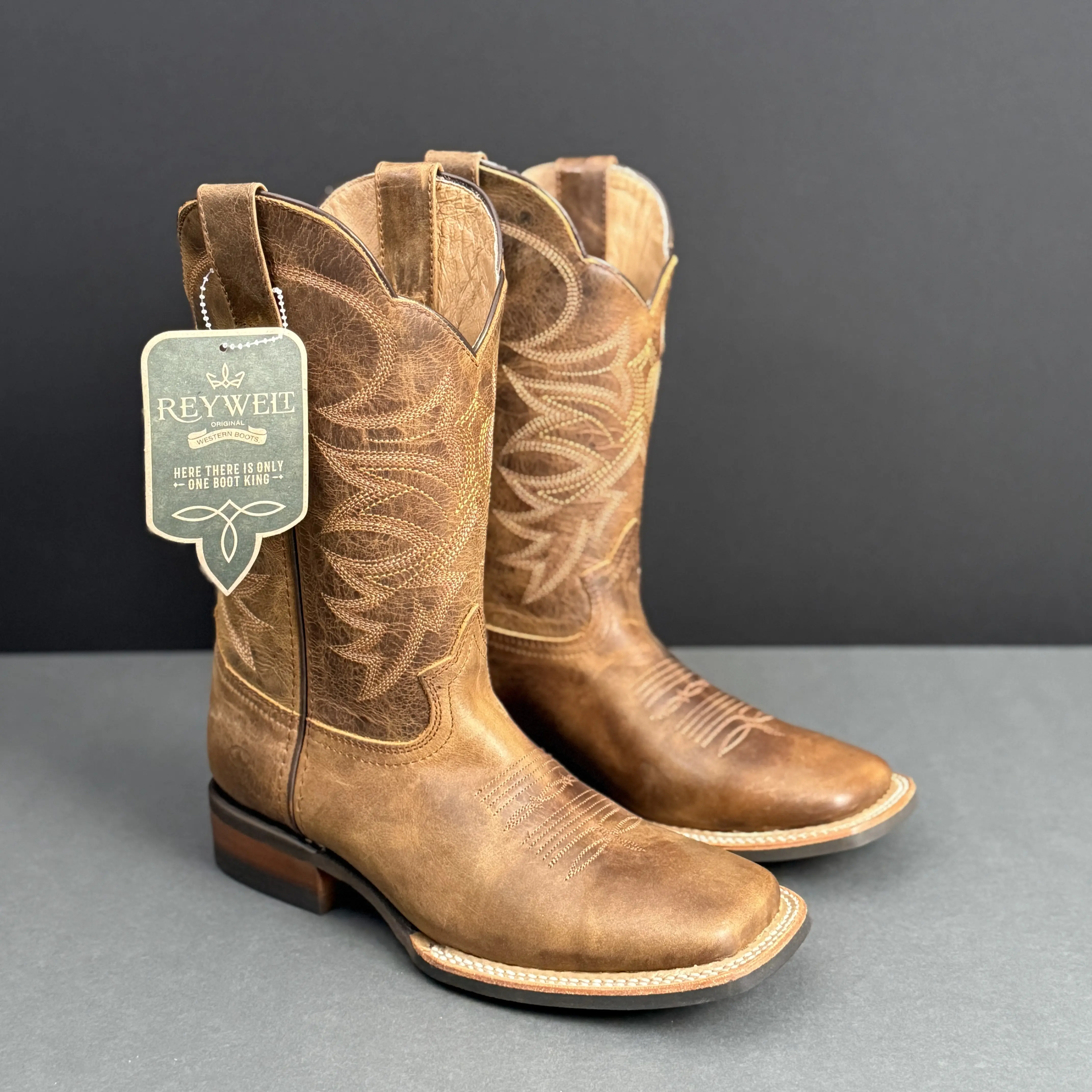 070 Tacoma Hibrido Miel Mens Western Boot Bota Vaquera Para Caballero Square Toe Hecho En Mexico