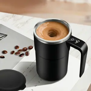 Multifunctional Coffee Mixing Cup Portable Automatic USB Rechargeable Magnetic Cup for Coffee Milk & Milk Tea Ideal for On-the-Go Use