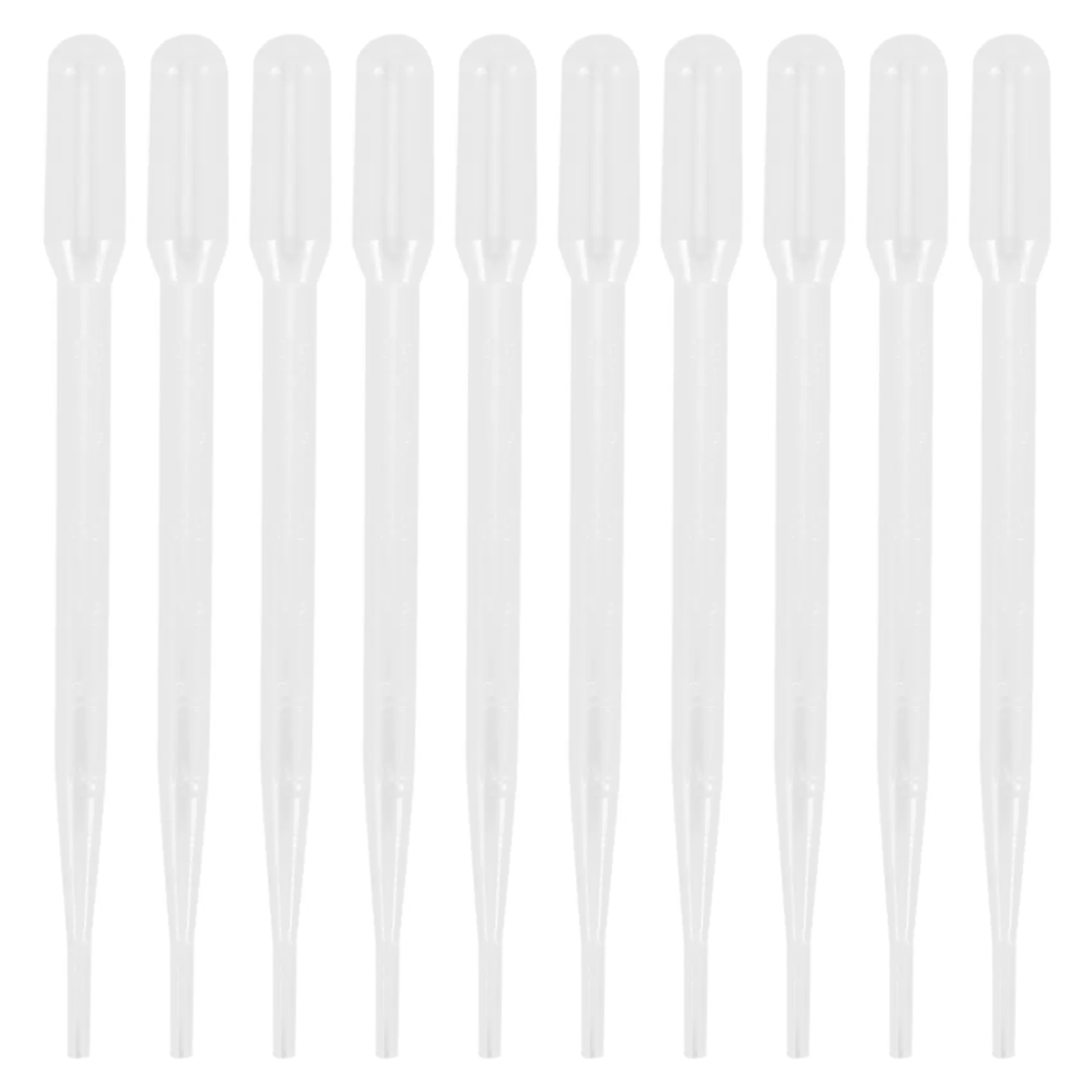 10pcs 3ML Chemical-Safe Push-Top Disposable Plastic Eye Dropper Set, Graduated Pipettes for Lab Work, Biology & Microbiology Scientific Research