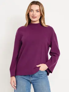Old Navy Women's Cozy Mock-Neck Tunic Sweater