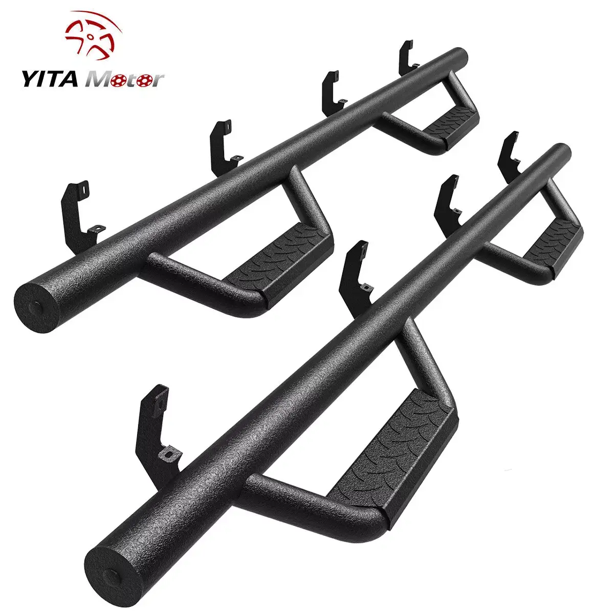 OEDRO Drop Running Boards Compatible with 2019-2025 Chevy Silverado/GMC Sierra 1500 Crew Cab, 2020-2025 2500HD 3500HD Crew Cab Carbon Steel Side Steps Nerf Bars Rails(Excl. 2019 1500 LD)