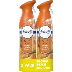 Febreze Air Freshener Spray, Odor-Fighting Room Spray, Georgia Peach Orchard Scent, 8.8oz, 2 Count