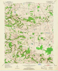 Caledonia Kentucky USGS Topographic Quadrangle Map, 1974, 1:24000
