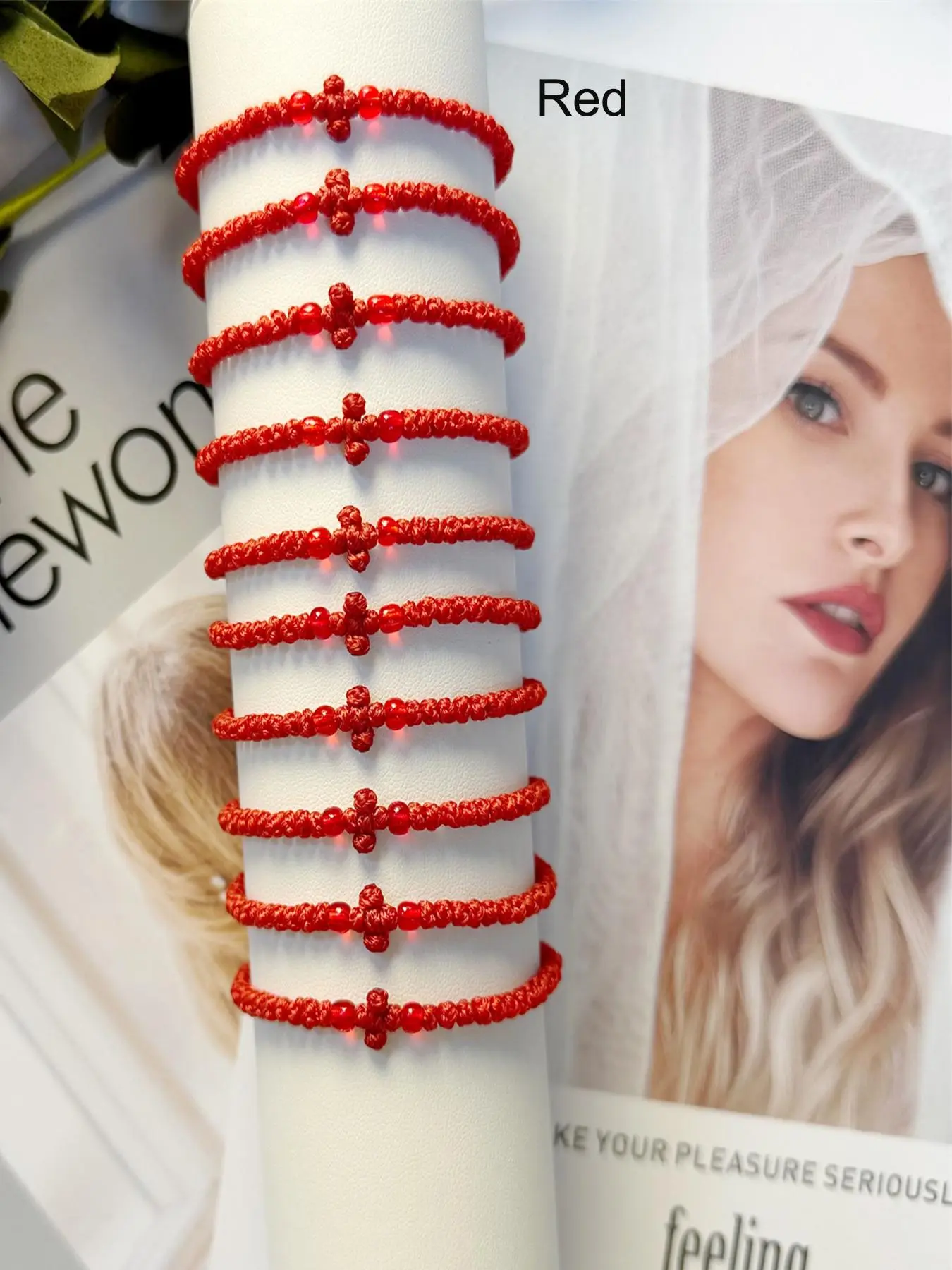 Braided Handmade Bracelet for Prayer, Knotted Design Bracelet Set, Greek Orthodox Bracelet, Religious Gift for Men & Women, Trendy Fashionable Accessories, Stacking Bracelet, Stackable Bracelets