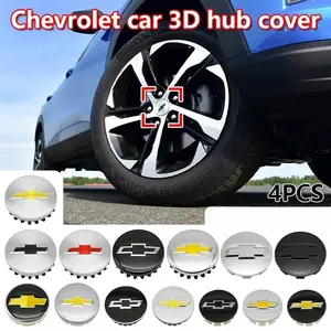Chevrolet Logo Car Emblem Set, 4 Pieces 53mm/59mm/84mm HUB Center Caps, Dustproof Wheel Rim Modification Cover Accessories, Vehicle Exterior Decoration