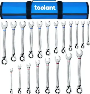 toolant 20pcs Metric & SAE Ratcheting Wrench Set, High-Torque Performance and Durable Construction for Versatile Tasks automotive mechanic, springtok