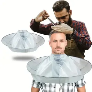 Foldable Barber Cape Design Hairdressing Apron, Fashion Umbrella Print, Durable Polyester Material, Salon Accessories, Haircare