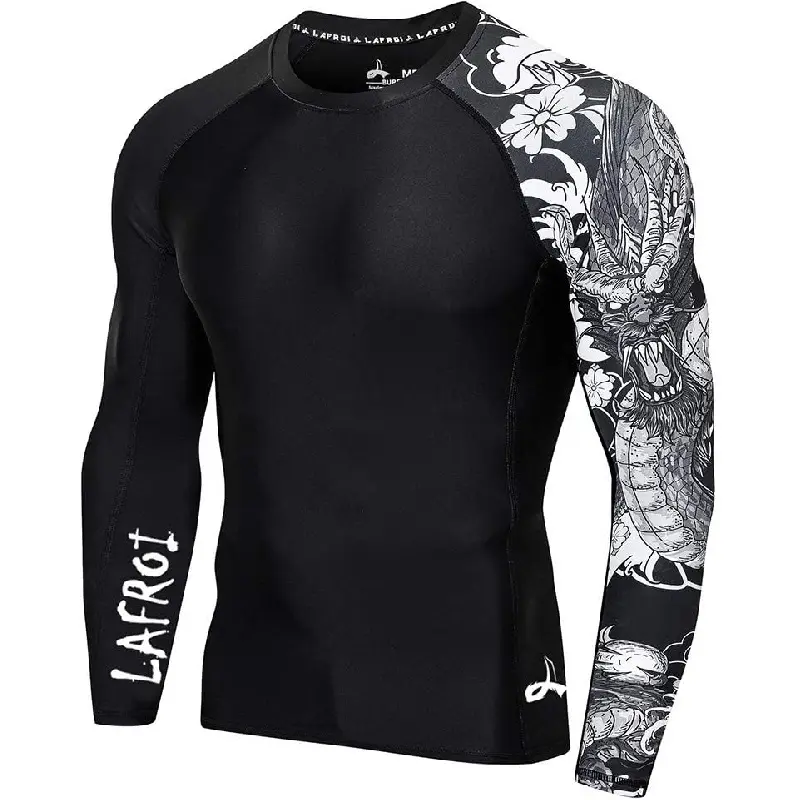 2025 Men's Multi-Size Long Sleeve UPF 50+ Compression Baselayer Rash Guard - Anti-UV, Compressive, Elastic, Fit, Performance Men's Rashguards, Lightweight Athletic Activewear for Water Sports, Outdoor Use, Anti-Uv Men's Rashguards