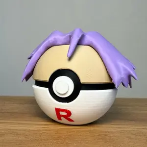 Team Rocket James Ball - Made to Order, 3D Printed Pokeball Figure, High-Quality PLA