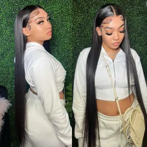 Bling Hair 32 34 inch 13x4 Straight Lace Front Wigs Human Hair 13X6 Lace Frontal Wig Pre Plucked Cheap Wigs For Black Women
