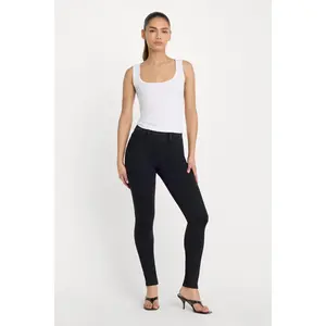 POWER STRETCH PULL-ON SKINNY JEANS | BLACK001
