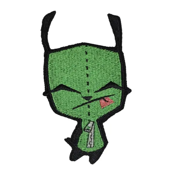 Chaotic Alien Robot Embroidered Patch – Cartoon Sci Fi Character Iron-On Badge
