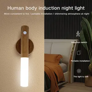 Modern LED Motion Sensor Night Light, USB Rechargeable Portable Design, Three Color Temperatures, Ideal for Hallway Bedroom Closet Desk Stairs, Motion Sensor Lamp
