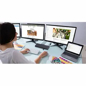 Belkin Universal 15-Port Triple Display USB-C Docking Station - 5 Gbps - 85W - 2xUSB-C, 5xUSB-A, 2xDP 3xHDMI, 1xEthernet, 2x3.5mm Audio - 4K - w/ USB-C Cable - Black