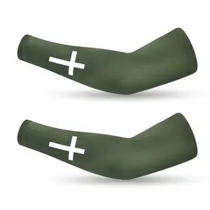 Sports Compression Arm Sleeves Cross Pattern Faith Inspired Elastic Breathable Support For Men Women Athletic Sleeves For Football Training Gym And Outdoor Sports