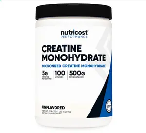 Nutricost Creatine Monohydrate Micronized Powder 500G 5000mg Per Serv 100 Servings 17.9 Oz Unflavored Performance Supplement