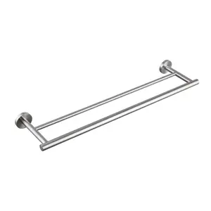 23.6 Inch Double Towel Bar, Bathroom Towel Bar Wall Mount, 304 Stainless Steel Bathroom Towel Racks Towel Rods