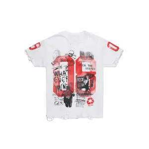 Grill White Graphic Oversized T-Shirt