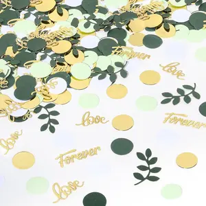 Wedding Table Confetti Bridal Shower Decorations Sage Green Love Confetti for Engagement Table Decorations
