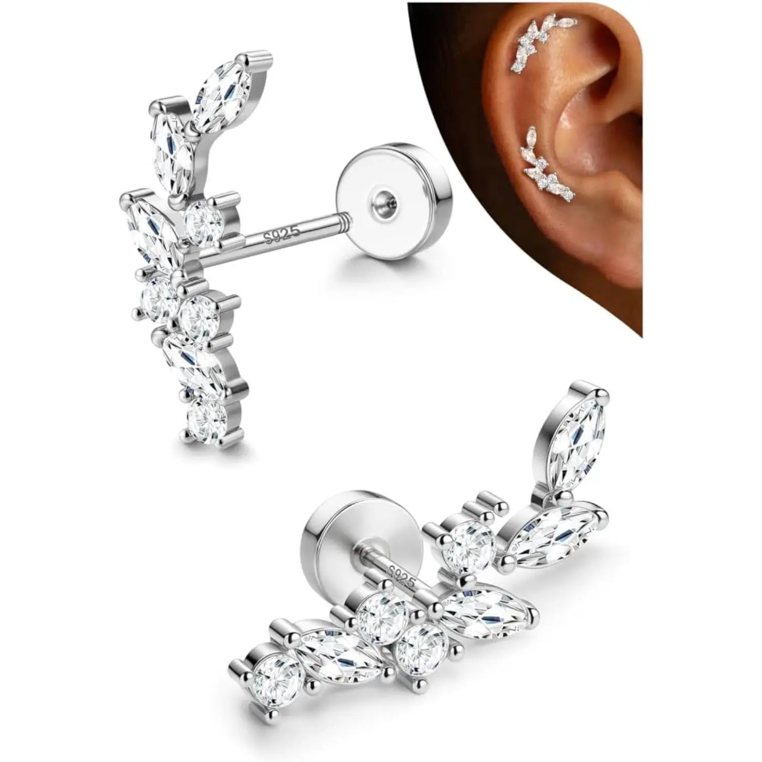 Silver Tone-Olive Leaf