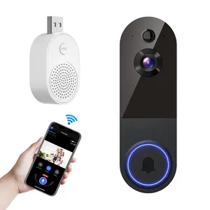 Wireless Smart Doorbell Camera With Free Chime, AI Human Detection, Instant Alert, Live Image, Two- Way Audio, 2.4G WiFi Camera, Security Outdoor Camera, Night Vision, 100% Wire-Free, Cloud Storage, Battery Powered Camera
