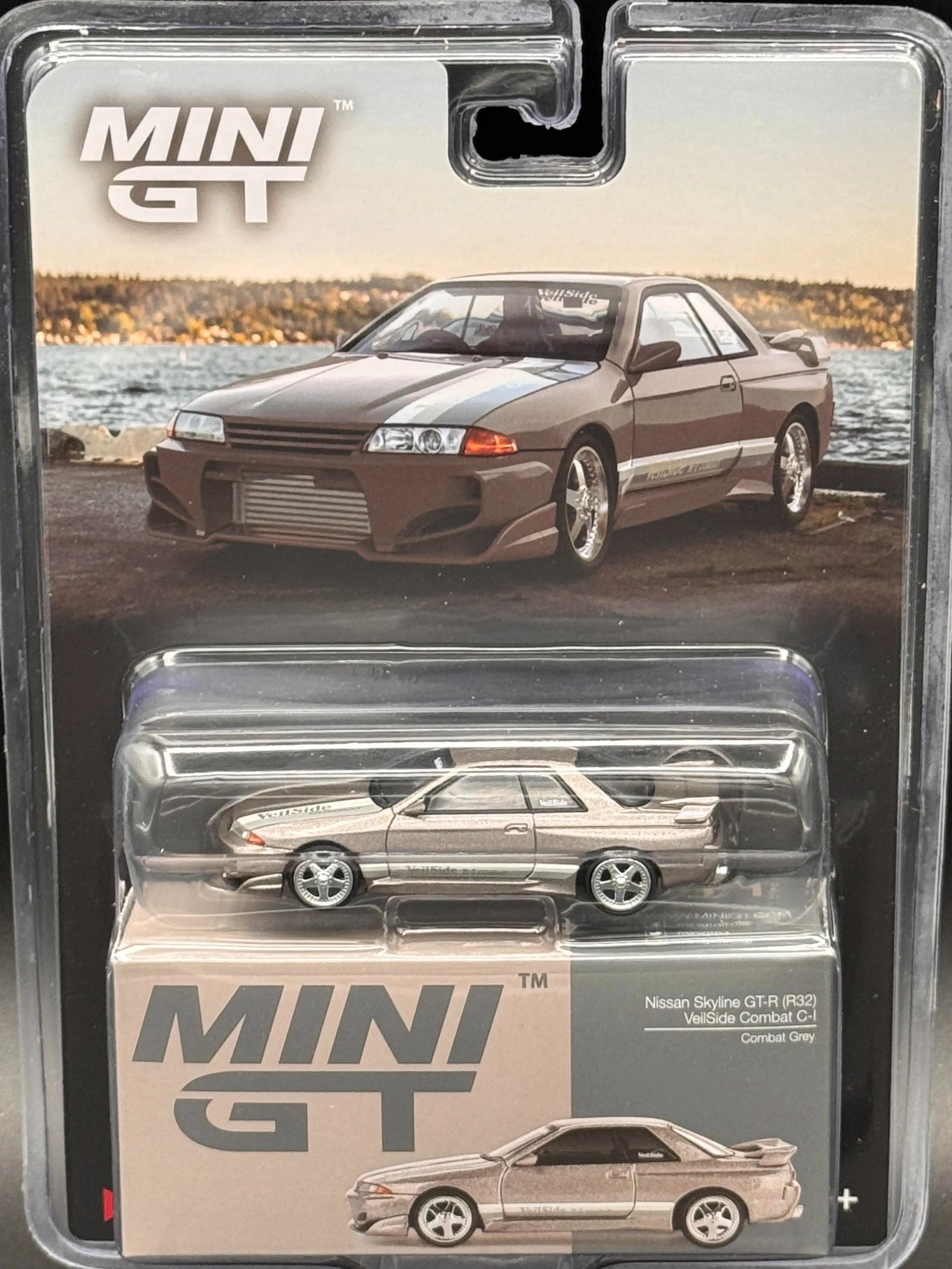 Mini GT Nissan Skyline GT-R (R32) Veilside Combat C-I - Combat Grey #971 - 1:64 Scale Model Car