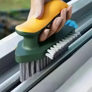 Multi-Functional Triangle Cleaning Brush, Durable Plastic Surface Cleaner, Ideal for Bathroom and Kitchen, Outdoor Use