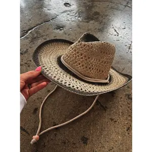 Western Straw Weave Rope String Cowboy Hat