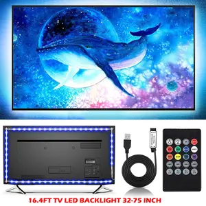 Led Lights for TV, 16.4ft TV Led Backlight 32-75 Inch, USB Led Light Strip with Remote,RGB Led Strip Lights Music Sync Color Changing Led Lights for Bedroom, Gaming Accessories