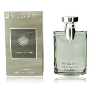 Bvlgari Pour Homme Men's EDP Spray - 3.4 oz (3 to 3.9 fl oz), with Darjeeling Tea, Ginger, Middle Notes Black Tea and Guaiac Wood, Base Notes White Musk and Ambrette (Musk Mallow)
