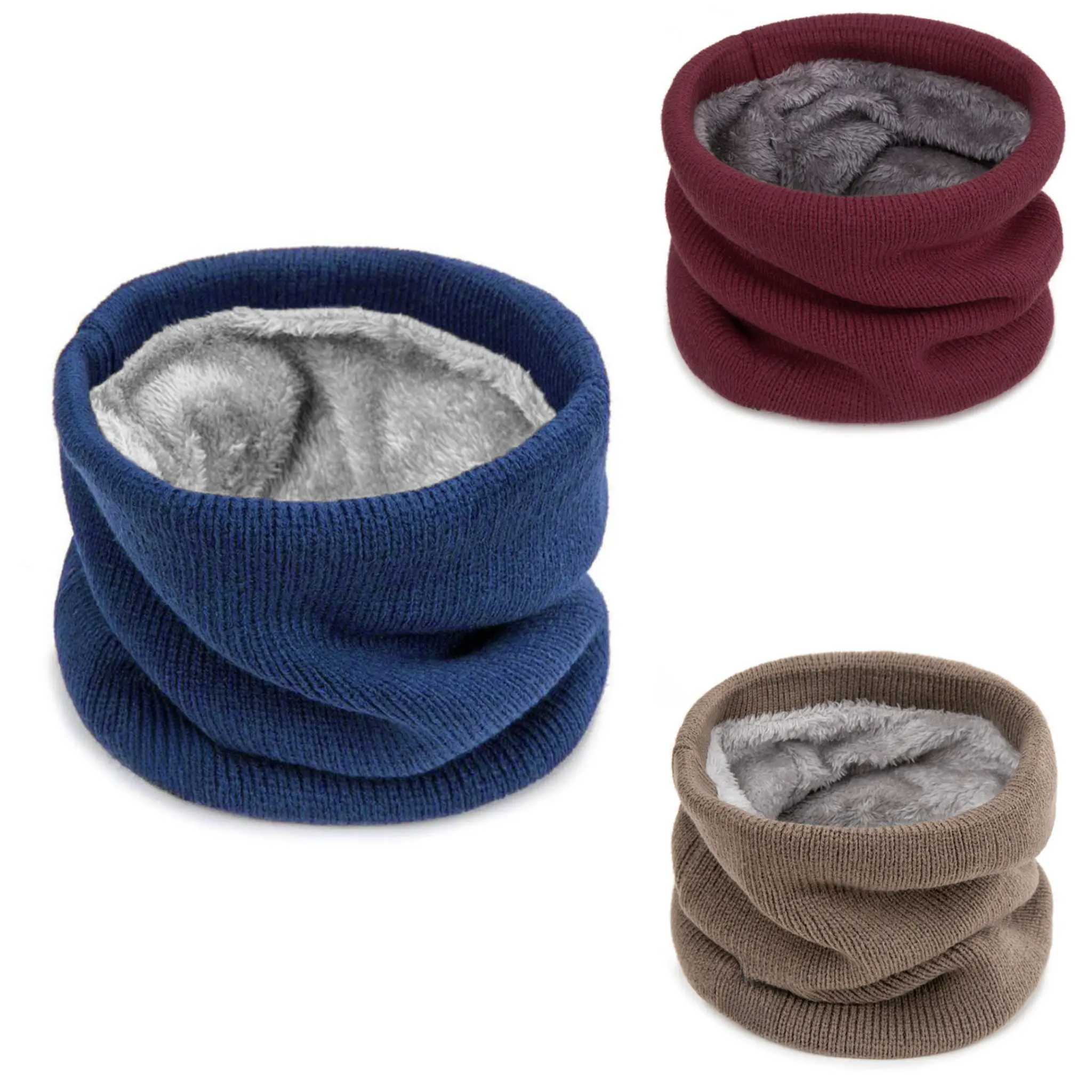 3-Pack Ultra Warm Neck Gaiter for Extreme Cold | Fleece-Lined Windproof Neck Warmer, Unisex Scarf Mask for Outdoor Sports & Daily Use, Ideal Winter Gift-YY0