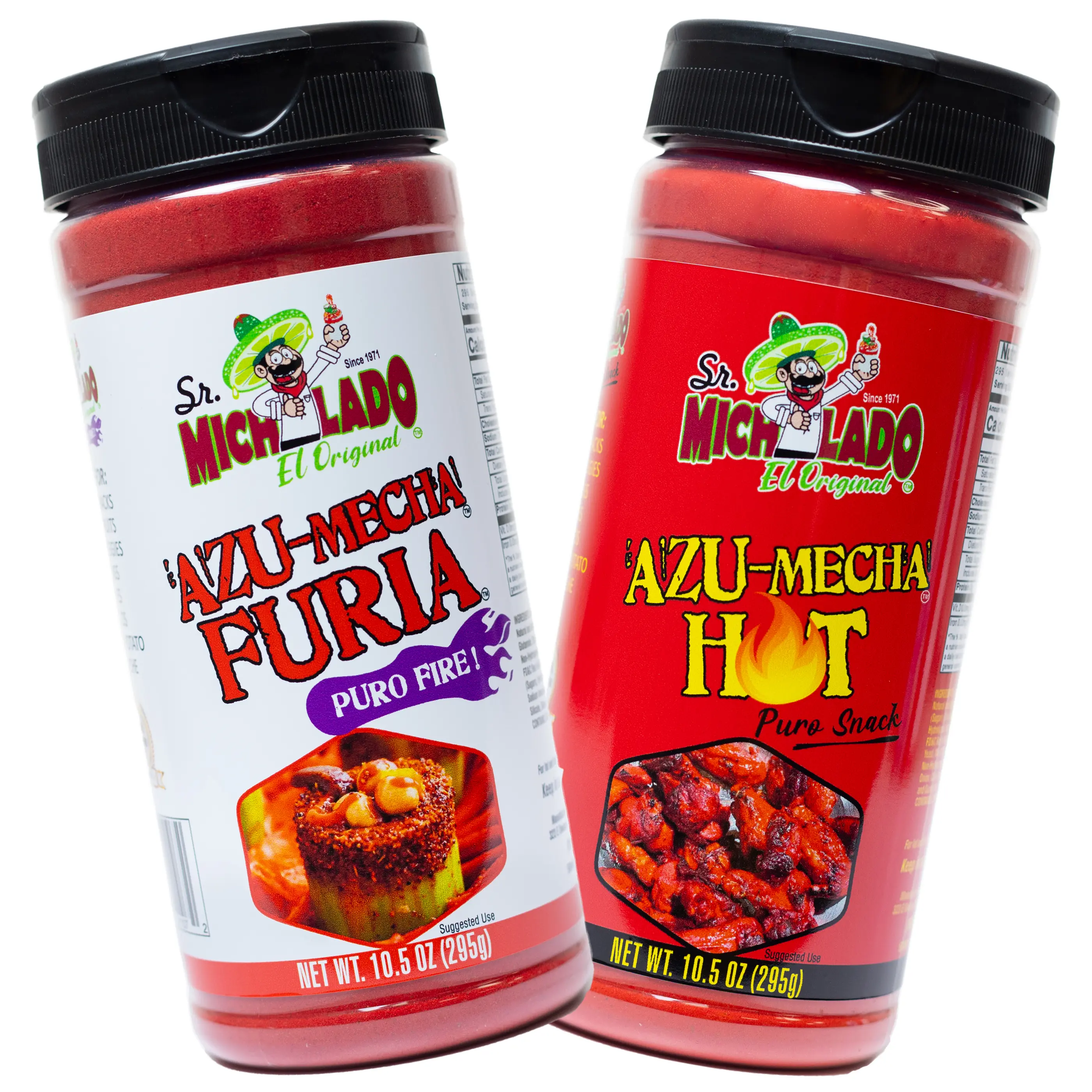 Azu-Mecha COMBO - Furia & Hot - Snack Seasoning - Sr. Michelado - Bottle Flavor Spice powder Azu-Mecha COMBO - Furia & Hot - Snack Seasoning - Sr. Michelado - Bottle Flavor Spice powder