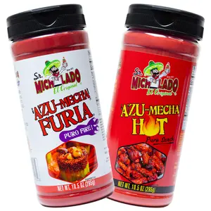 Azu-Mecha COMBO - Furia & Hot - Snack Seasoning - Sr. Michelado - Bottle Flavor Spice powder