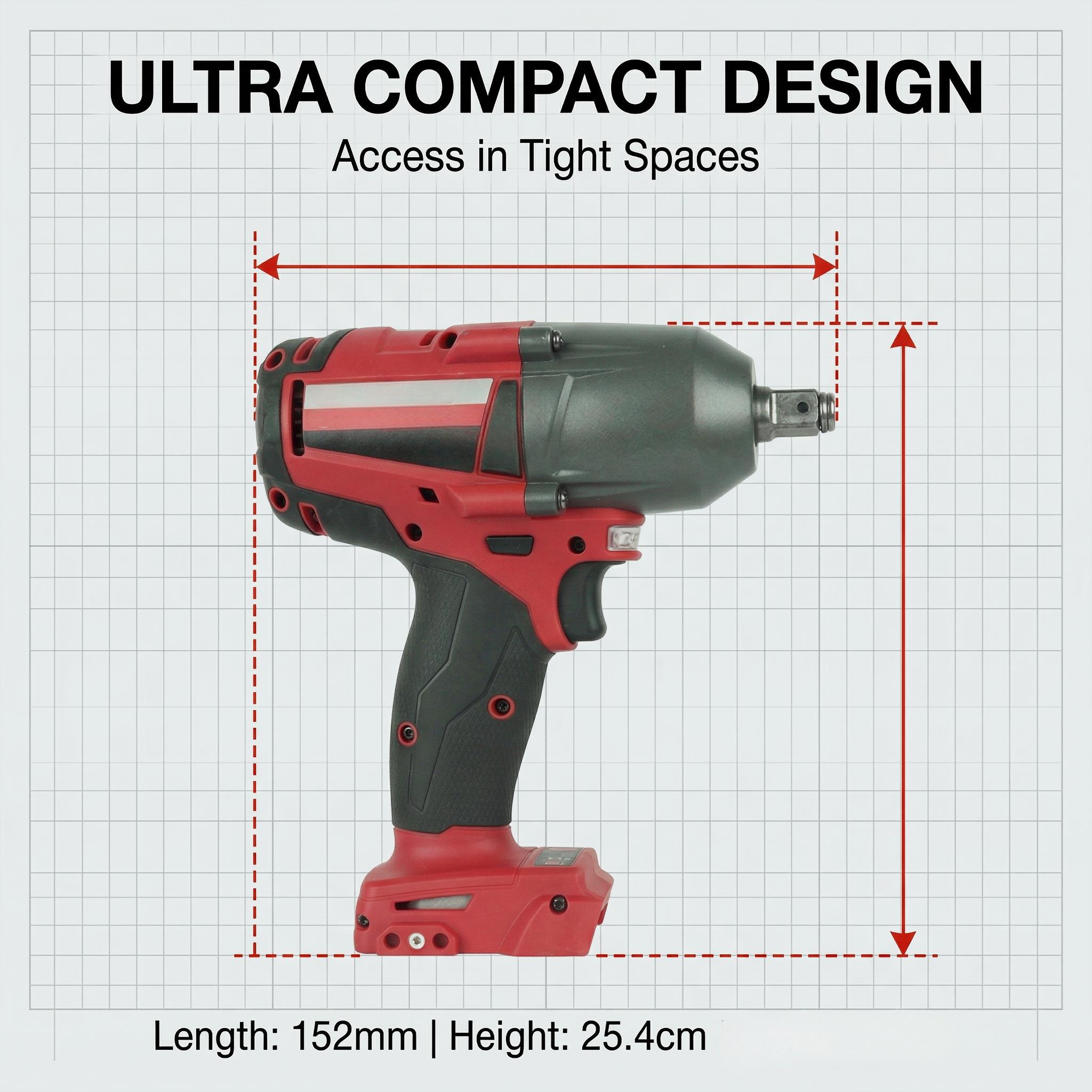 Milwaukee M18 FMTIWF12 18V 1/2 Inch Impact Wrench 900Nm for Heavy Duty Work tool kit set Cordless Drill Household Multi-Function Electrician machine power brushless automotive repair diy garage use great gift workshop