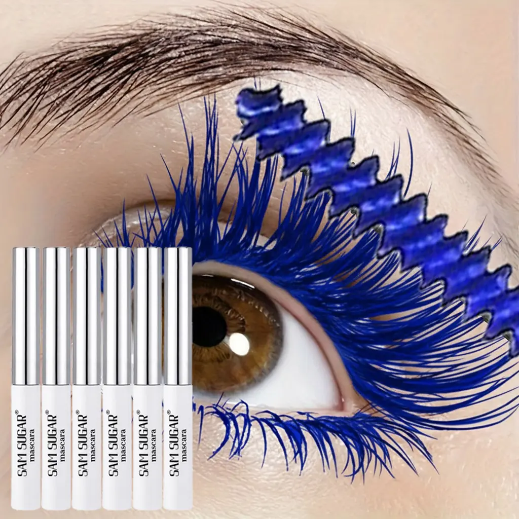 3/4pcs Colorful Mascara Set - Vibrant Blue, Purple, Green | Waterproof & Sweatproof for Long-Lasting Eye Makeup | Perfect for Clubbing, Parties, Music Festivals & Daily Use | Includes Eyebrow Pencil & Eyeliner | Smudge-Proof, Easy to Apply for Beginner