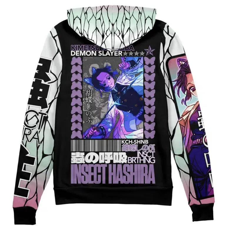 [FREESHIP] Trending Kocho Shinobu Demon Slayer Streetwear Zip Hoodie Jacket, Anime fan zip up hoodie, Perfect for Fall & Winter with Fitted Design, Soft Comfortable Sweatshirt #anime  #hoodie #Sweatshirt #ziphoodie #me