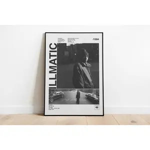 Nas Illmatic Poster 90s Hip Hop Inspired black and white poster
