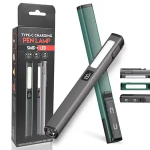 Rechargeable LED Penlight with LCD Power Display, 6 Modes Multi-Functional Pocket Work Light with Magnetic Clip, High CRI Medical Pen Light for Nurses Doctors, Inspection Flashlight for Mechanics EDC