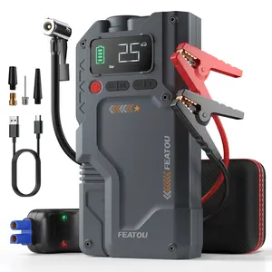 Jump Starter with Air Compressor, 5 in 1 Functional Jump Box 4500A Peak Power Pack with 150PSI Digital Tire Inflator, Portable Car Charger Jumper for 8.5L Gas or 7.0L Diesel