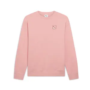 PUMA Womens Essentials Elevated Comfort Crew Neck Sweatshirt Casual - Pink
