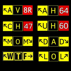 Custom Airport Signs Sticker