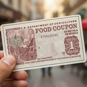 (2 Pack) Funny Food Coupon Debit Card Skin High-Quality Vinyl Decal Credit Card Cover Scratch-Resistant Water-Resistant Everyday Accessories