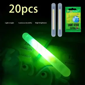 Glow in The Dark Fishing Stick, 20pcs/set Luminous Fishing Float Light Stick, Lightweight & High Brightness Fishing Float Stick, Outdoor Fishing Accessories